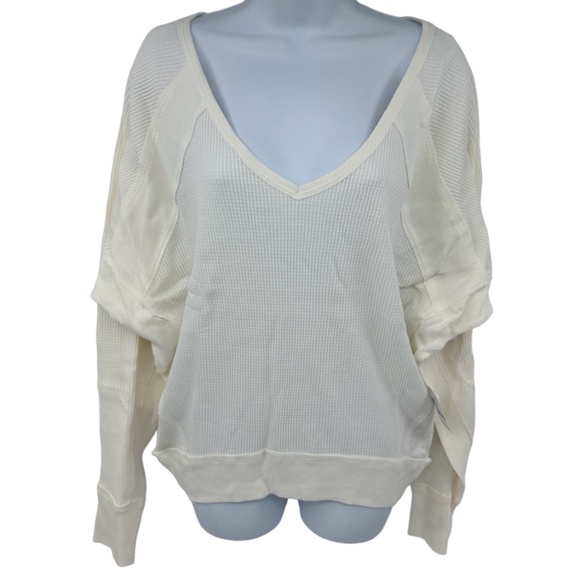 Free People Santa Clara Dolman Thermal Alabaster Size Small New with Tag - Picture 5 of 12